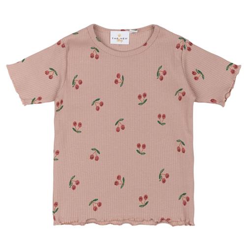 The New Siblings GOTS Oona Ribbet T-shirt Adobe Rose Aop | Lyserød | 104 cm