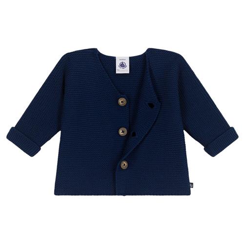 Petit Bateau Strikket Bomuldscardigan Medieval | Marine blå | 12 months