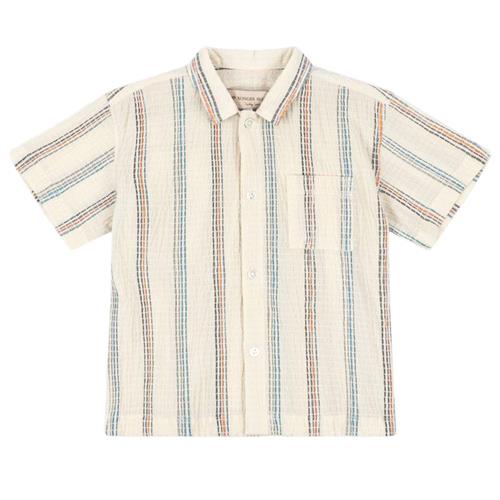 Konges Sløjd GOTS Vincent Kortærmet Skjorte Antique White 12 months  Creme  12 måneder  mand