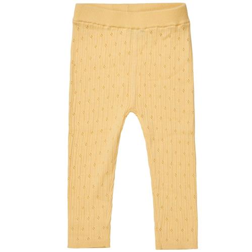 FUB Pointelle-leggings Vanilla | Gul | 68 cm