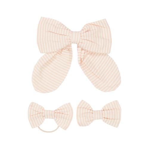 Copenhagen Colors 3-pak Hårklemmer Dusty Rose Cream Stripe One Size      kvinde