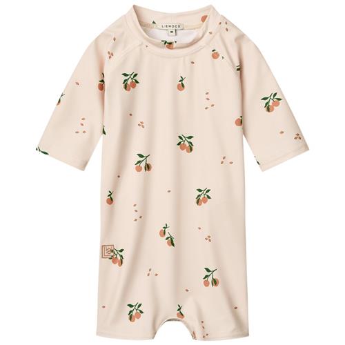 Liewood Thor Kortærmet UV-badedragt Til Babyer Peach Sea Shell 86 cm  Creme  86 cm  Unisex