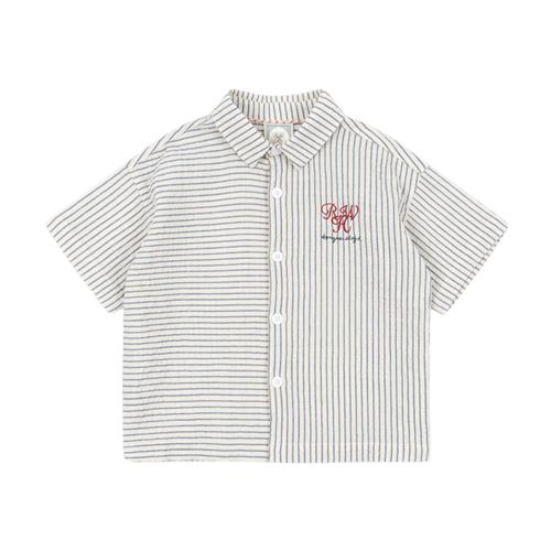 Konges Sløjd GOTS RHW X KS Duo Skjorte Stripe Blue 4 Y    4 år  mand