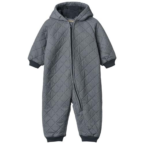Wheat Cuddle Termo-overtræksdragt Ink Stripe | Blå | 74 cm