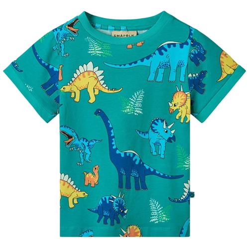 Småfolk Dinosaurs T-shirt Teal | Grønn | 2-3 years