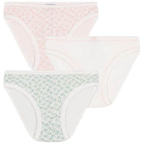 Petit Bateau Flowers 3-pak Bomuldstrusser Marshmallow | Hvid | 5 years