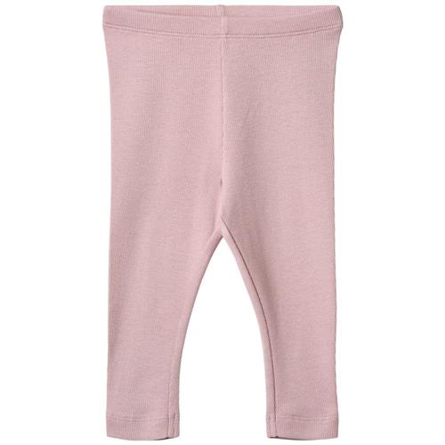 Wheat Maddy Ribbede Leggings Lavender Mist | Lilla | 86 cm