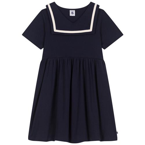 Petit Bateau Kjole I Bomuld Smoking | Marine blå | 3 years