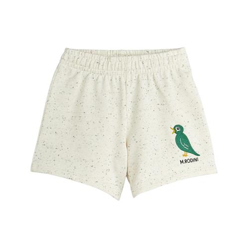 Mini Rodini GOTS Bird Emb Sweatshorts Offwhite | Hvid | 128/134 cm