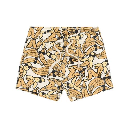 The New Siblings GOTS Oscar Shorts White Swan Aop | Hvid | 98 cm
