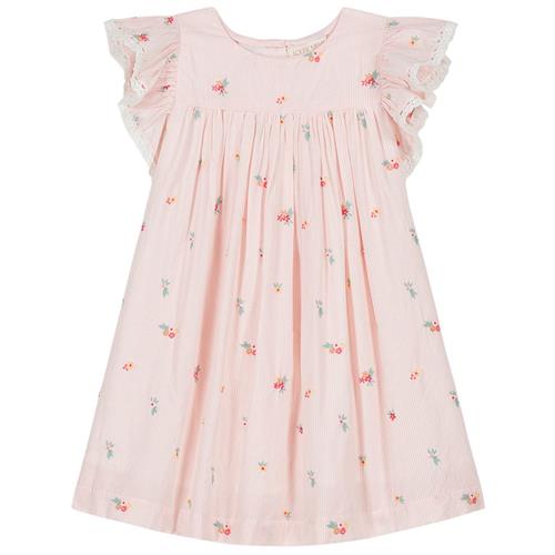 Louise Misha Shanti Kjole Pink Bouquet Stripes | Lyserød | 4 years