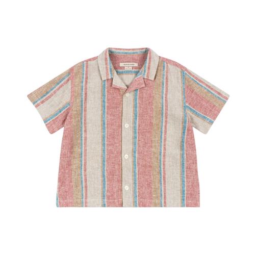 Konges Sløjd Venice Ss Shirt Stan Stripe Kortærmet Skjorte Stan Stripe | Beige | 2 years