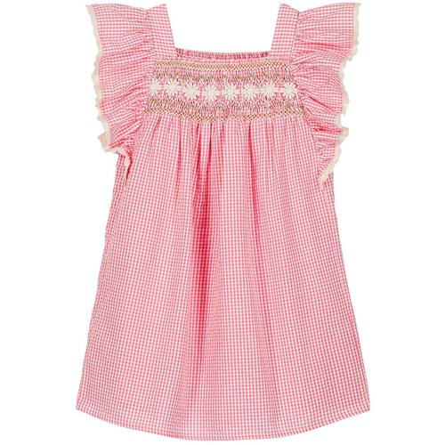 Louise Misha Martine Kjole Pink Fragola Vichy | Lyserød | 12 months
