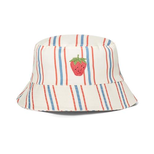 Kuling Fejan Bucket Hat Blue/red Stripe Strawberry | Hvid | 48/50 cm