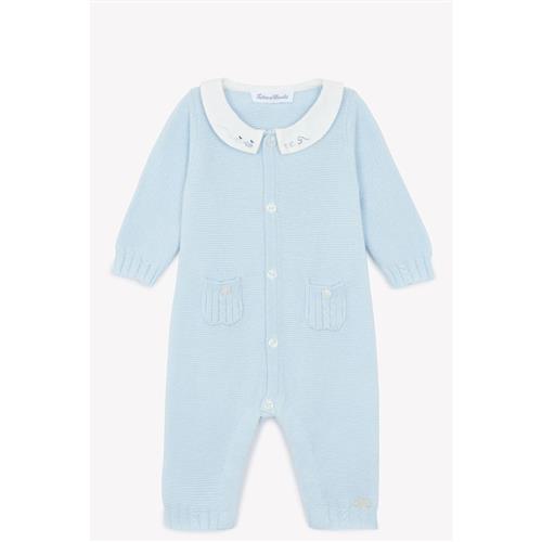 Tartine et Chocolat Strikket Onesie Ciel | Blå | 3 months
