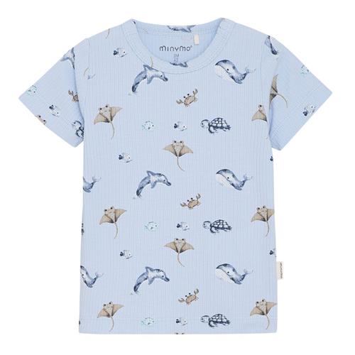 Minymo T-shirt Aop Skyway | Blå | 56 cm
