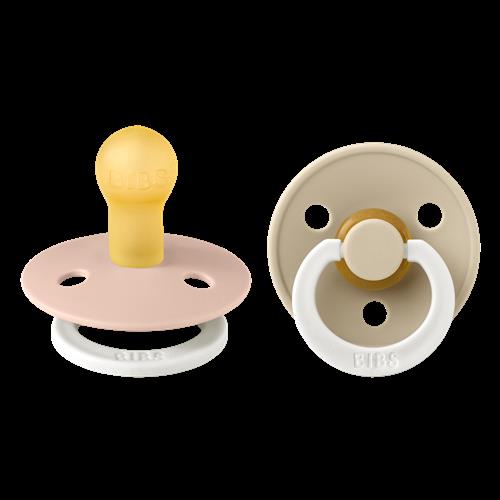 BIBS 2-Pack BIBS Colour Sut Af Latex Blush Glow / Vanilla Glow  Blush GLOW/Vanilla GLOW 6+ Months  Lyserød  6+ måneder  Unisex