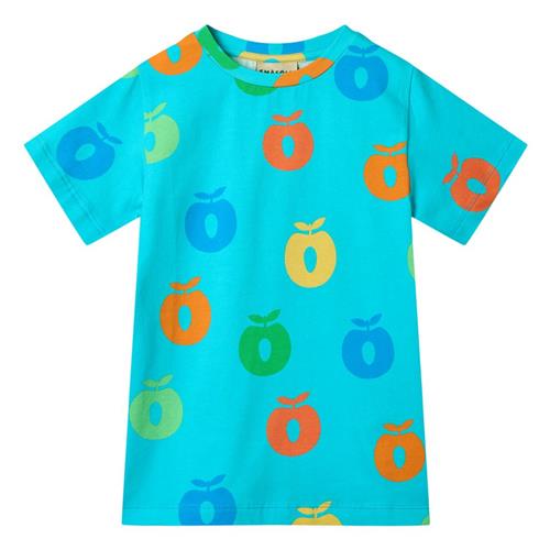 Småfolk Apples T-shirt Blue Atoll | Blå | 1-2 years