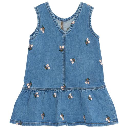 The New Siblings Ovia Denim-kjole Light Blue Denim Emb 86 cm  Blå  86 cm  kvinde