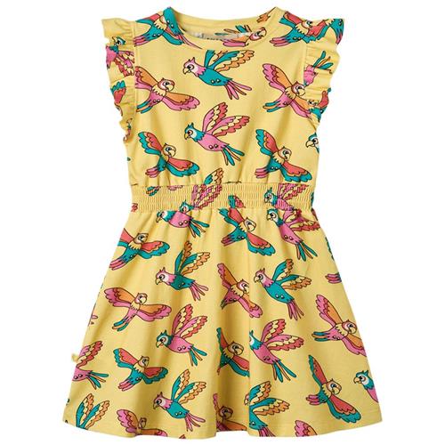 Småfolk Parrots Ærmeløs Kjole Custard | Gul | 7-8 years