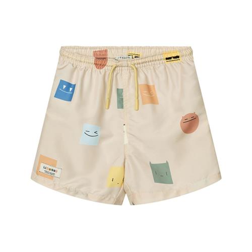 Liewood Duke Board Shorts Smiley Sandy 104cm  Beige  104 cm  mand