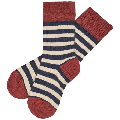 FUB Classic Stripe Sokker Chili/dark Navy 25-28 EU    25-28 EU  Unisex