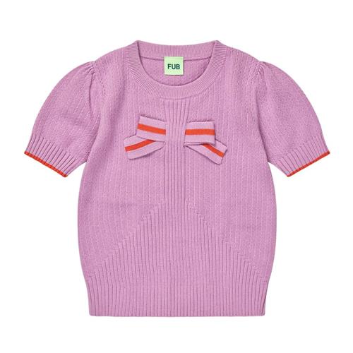 FUB Strikket Kortærmet Sweater Orchid | Lyserød | 120 cm