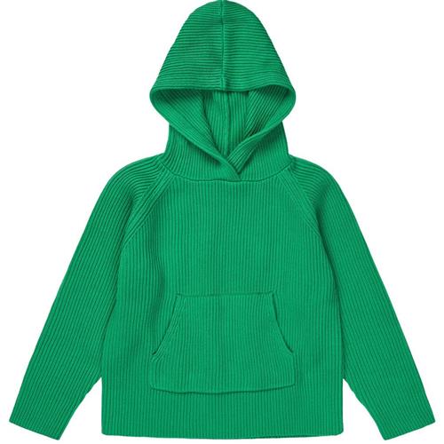 FUB Ribstrikket Hættetrøje Basil | Grønn | 120 cm