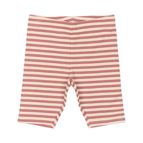 The New GOTS Moore Ribbede Shorts Old Rose Striped | Lyserød | 9-10 years