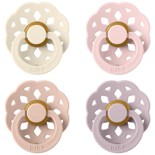 BIBS 4-Pack BIBS Boheme Latex-sut Størrelse 1 Ivory/blush/blossom/dusky Lilac | Lilla | 6+ months