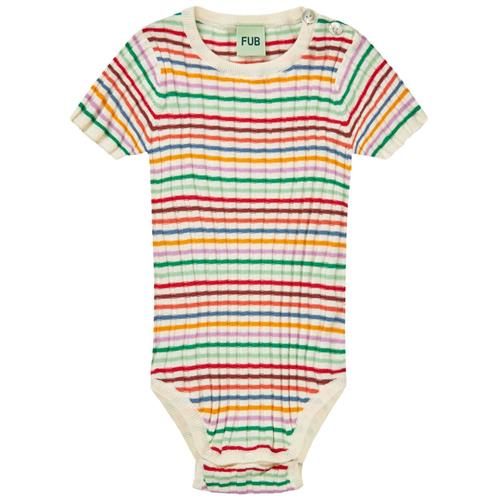FUB Ribstrikket Baby Body Multi Stripe |  | 68 cm