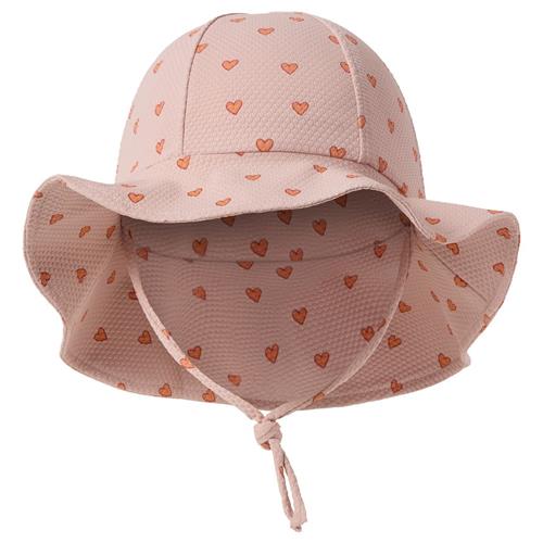 Buddy & Hope Mattis UV-solhat Apricot Hearts | Lyserød | 52/54 cm