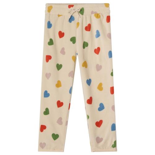 Kuling Northpole Fleece-bukser Rainbow Hearts | Hvid | 98/104 cm