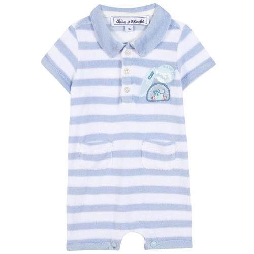 Tartine et Chocolat Terry Onesie Bleu Lavé | Blå | 1 years