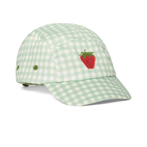 Kuling Laholm Hætte Mint Check Strawberry | Grønn | 48/52 cm