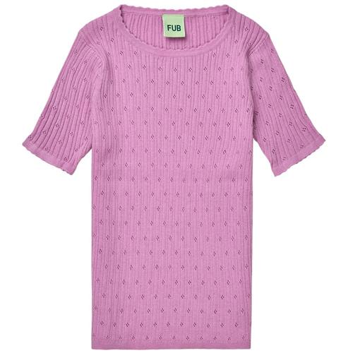 FUB Pointelle Tee Orchid | Lyserød | 110 cm