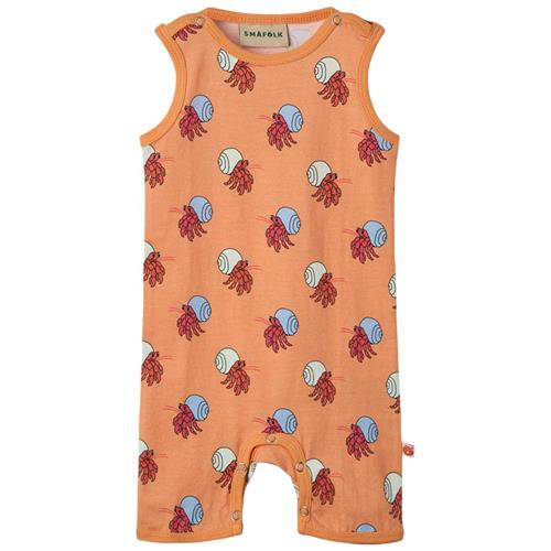 Småfolk Hermit Crabs Ærmeløs Onesie Papaya | Orange | 80 cm