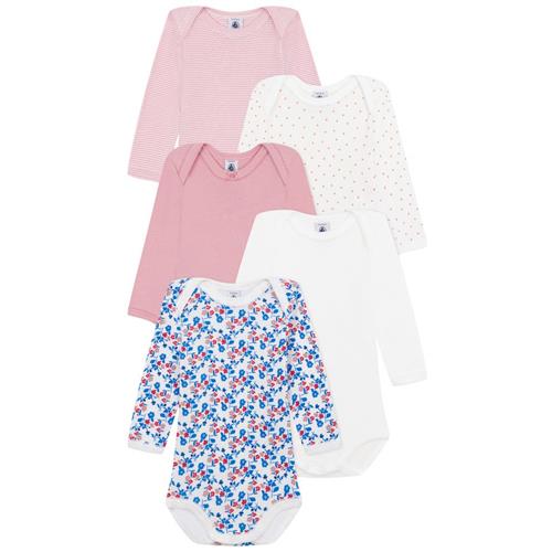 Petit Bateau 5-pak Bomuldsbodyer Blanc Rose Orange | Lyserød | 18 months