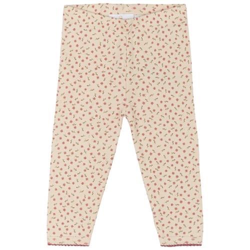 The New Siblings GOTS Odette Pointelle-leggings White Swan Aop | Hvid | 68 cm