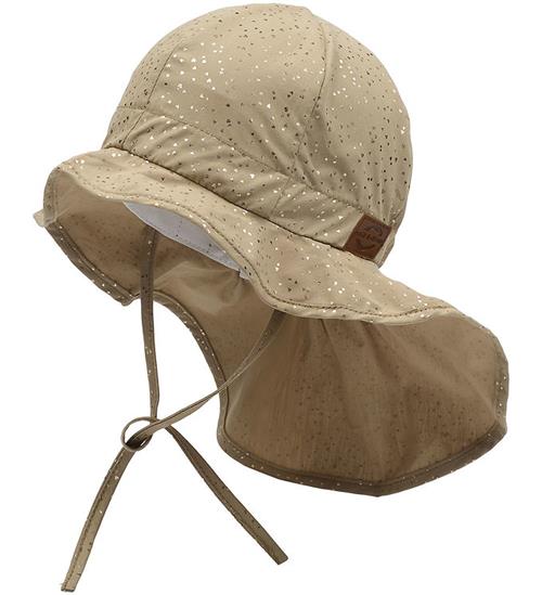 Mikk-Line Sommerhat - Long Neck - UV50+ - Kelp m. Hjerter
