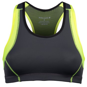 Björn Borg Bh Active Sport Top Black Grå/Gul Small Dame