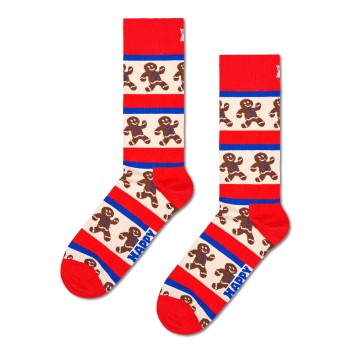 Happy socks Strømper Gingerbread Stripe Sock Rød modal Str 41/46