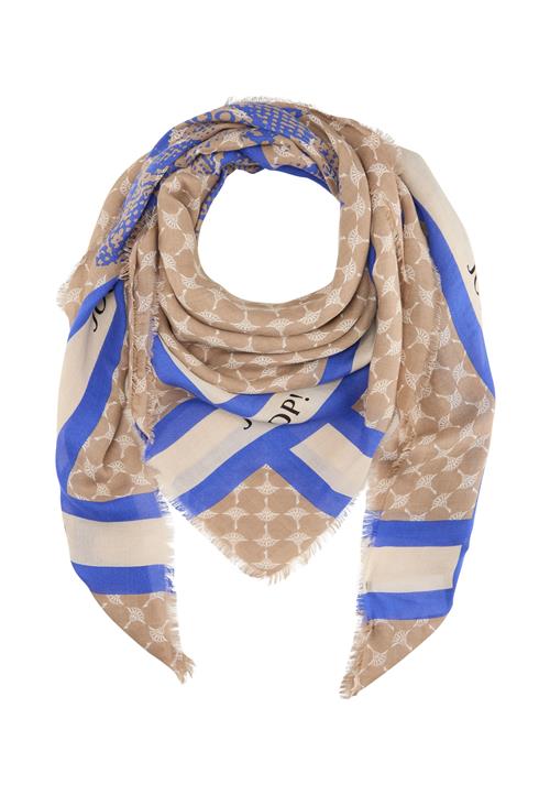JOOP! Tørklæde  beige / lysebeige / royalblå