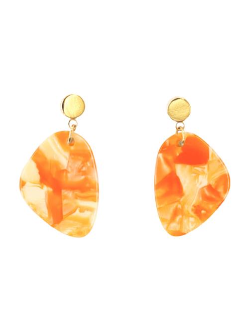 Fräulein Wunder Øreringe 'Amy'  gul / guld / orange