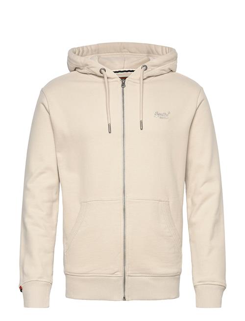 Essential Logo Zip Hoodie Hb Superdry Cream