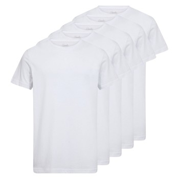 Claudio 5P Cotton T-Shirt Hvid bomuld Small Herre