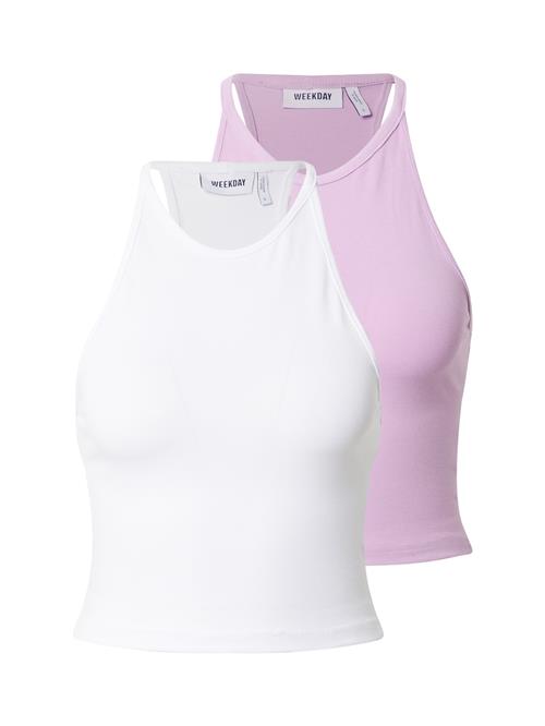 WEEKDAY Overdel  lysviolet / hvid
