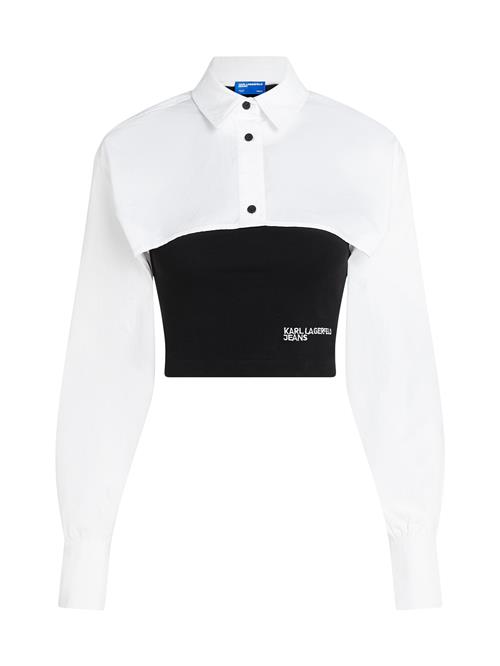 KARL LAGERFELD JEANS Bluse  sort / hvid