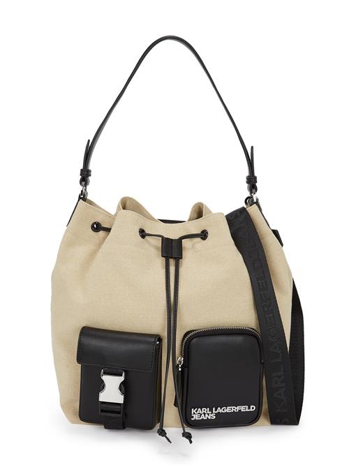 KARL LAGERFELD JEANS Posetaske  beige / sort