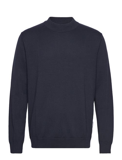 Slhrobert Ls Knit Mock Neck W Selected Homme Navy